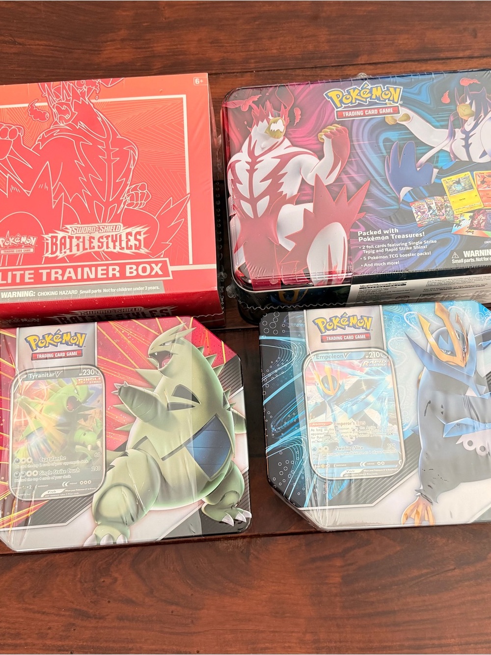 Pokémon Cards - Sword & Shield Battle Styles - ETB, Collectors Chest, and 2 Tins
